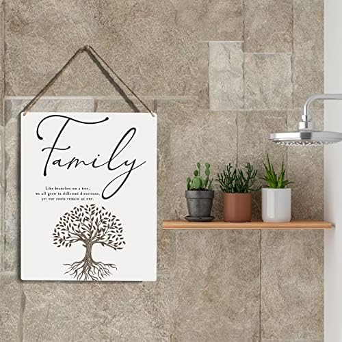 Porodični znakovi porodice za porodičnu zbir za docre Zidna porodica poput grana na drvenoj