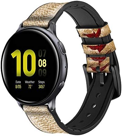 Ca0005 bejzbol kože i silikonske pametne trake za sat za Samsung Galaxy Watch Watch3, brzina S3 Modeli Gear
