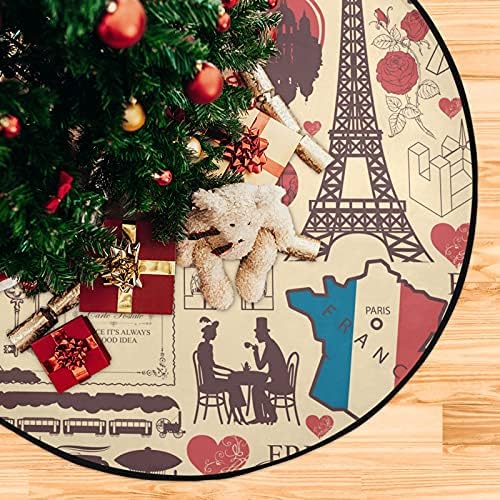 France Paris Božić Mat Vodootporna stalka za stalke Tradi tepih ispod božićnog drvca Pribor za