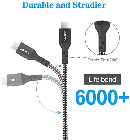 JYDMIX 3FT / 0.9m 3 USB A do USB C najlonski pleteni kabel za punjenje USB tipa C Sync Cable kompatibilan sa Samsung Galaxy S10 / S9 / S8 / Plus Napomena 9 itd.
