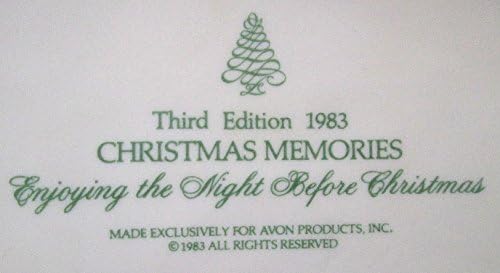 Vintage 1983 Avon Božićni uspomeni serija porculan lik, uživajući u noći prije Božića