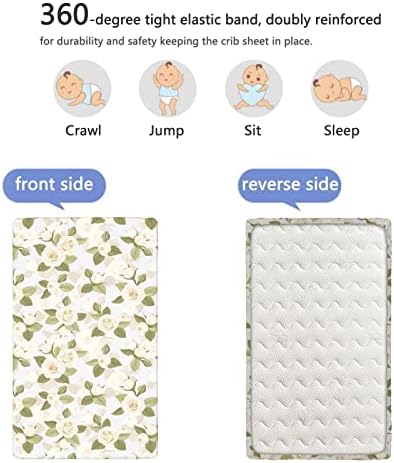 Pastel tematski obloženi mini kreveti, prenosivi mini listovi krevetića ultra mekani materijal-beba za dječake, 24 x38, beba plava i višebojna