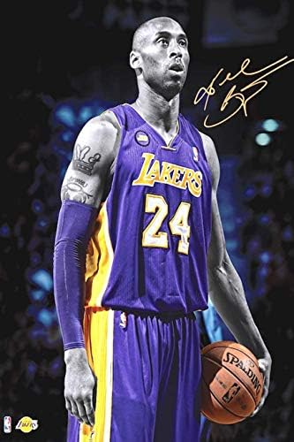 elixir dizajn Kobe Bryant Lakers zid Art 12x18 inča plakat valjan