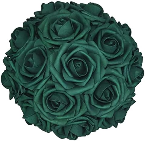 50pcs Umjetni cvijet, real dodir Umjetna pjena ukras Diy za vjenčane djeveruše mladenke bouquet Centerpieces party (50, vojska zelena