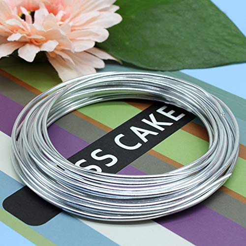 NEPAK 32.8 Feet 3mm Srebrna Aluminijumska žica,meka i fleksibilna metalna armaturna žica za izradu