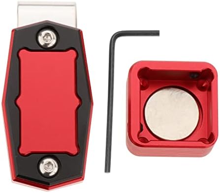 Fantees Biliard magnetska držač krede sa kopčom za remen sa kliznim kredom Case Aluminijski prijenosni bazen Crek HOLDER Mini praktični alat, crveni