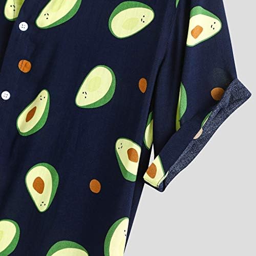 UBST casual havajske košulje za muške, ljetne majice kratkih rukava dolje majica smiješne voćne print opušteno pristajeći plažni vrhovi