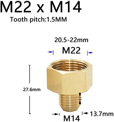 Mesingani navojni konektor M14 M18 M22 Priključci za prelaznu spojku za vodu za mjehuriće Kuhinja i kupaonica 1pcs