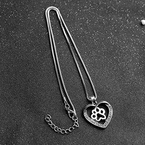 Ogrlica za peške za žene za žene djevojke mačke šape ogrlice za žene Srebrna ljubimac za ispis ogrlicu