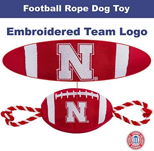 Kućni ljubimci NCAA Nebraska Cornhuskers Nogometna igračka za pse, teški kvalitetni najlonski materijali,