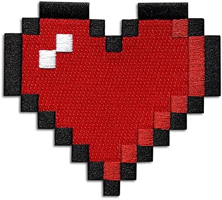 Pinsanity retro crvena piksela srčana glačala gvožđa