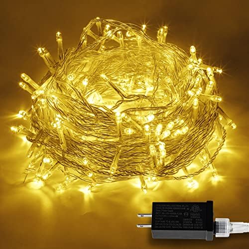 Božićna žičana svjetla Vanjska/unutrašnja, 66FT 200 LED sa 8 načina rada Twinkle Light Plug in, vodootporna