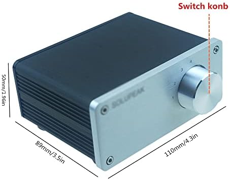 Sxyltnx Audio Switter 4 ulaz 1 Out HiFi Stereo RCA prekidač razdjelnika