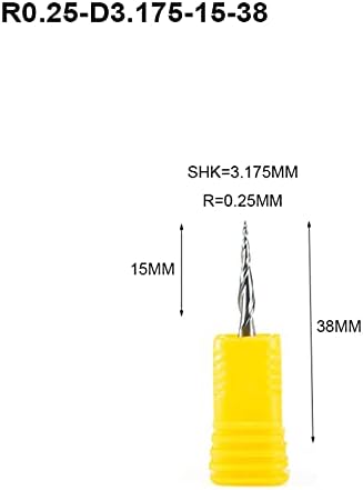 Površinski rezač za glodanje 10kom R0.25 D3. 175 15 38L 2F HRC55 volfram karbidom presvučen konusna rupa kuglasta