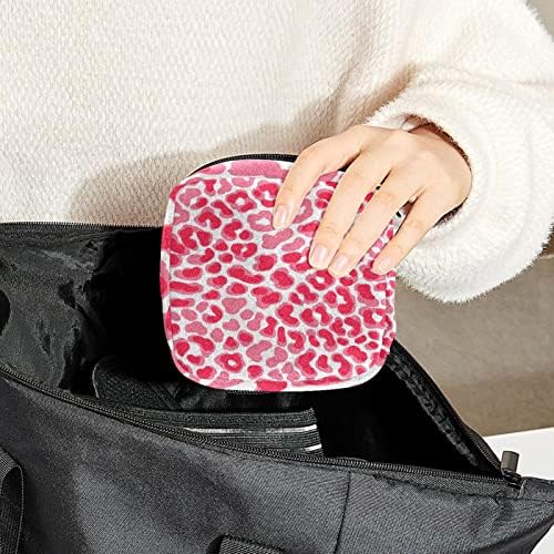 ORYUEKAN torba za Period, torba za odlaganje higijenskih uložaka, ženstvena torba za higijenske uloške za djevojčice žene dame, Leopard Print Pink Vintage Lovely