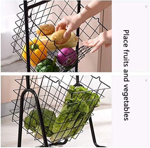 Htllt Početna Dekoracija za kafu 3-ravna žičana tržišna košarica za voće povrće toaletne potrepštine