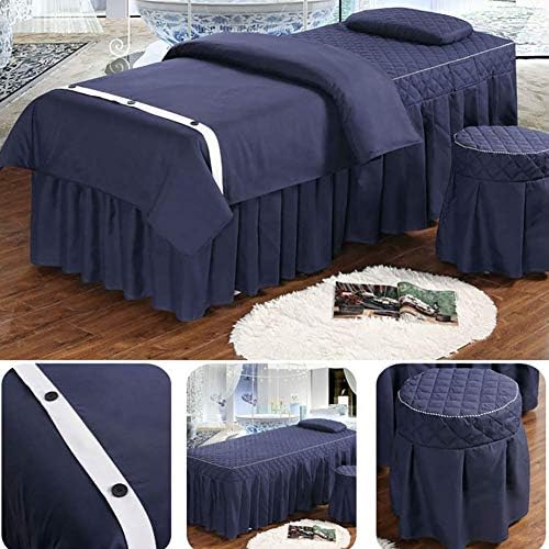 ZHUAN Premium Setovi posteljine za masažu Beauty Bed Cover 4 komada prozračni masažni Kreveti suknja jastučnica Spa prekrivač sa rupom za naslon za lice-e 70x185cm