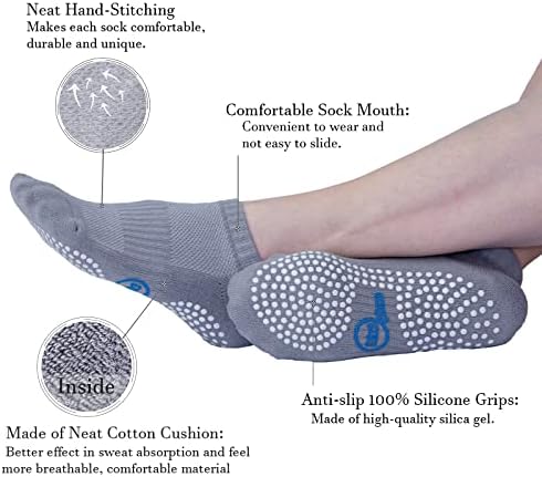 H-Brotacto non klizne čarape sa hvataljkama, anti-klizanim pilatesom, barre, bikram fitness čarape