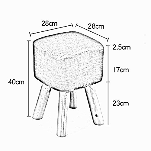 LJHA ertongcanyi podloga za noge od punog drveta / Kreativna stolica za cipele za dnevni boravak/tkanina