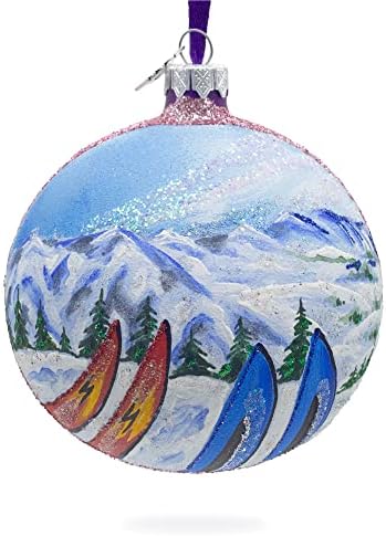 Park City Ski Resort, Juta, SAD Glass Ball Božić Ornament 4 inča