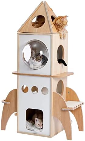 MGWYE Cat Kitten drvo za grebanje sa igračkom miša na gornjem krevetu za opuštajuće ogrebotine Sisal za igru