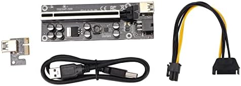 2pcs PCI E 1x do 16x Riser kartica, 6pin SATA kabl za napajanje GPU Riser Card Grafički kartica Extension Card kabela