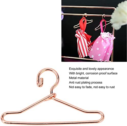 Thoon Minijaturni vješalica za odjeću, 100pcs stilski metal Izvrsni proces za obradu lutke za ručak za odjeću