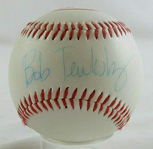 Bob Tewksbury potpisao je Auto Autogram Yankees Logo Baseball B121 - autogramirani bejzbol