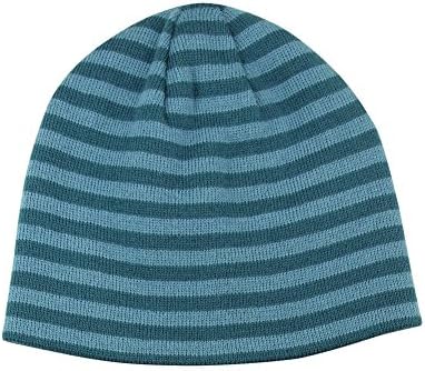 Gornja pokrivala za glavu reverzibilna zimska pletena prugasta kapa bez manžeta