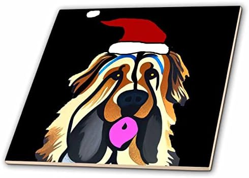 3drose Cool smiješna slatka šarena Leonberger pas Picasso stil Božić Art-Tiles