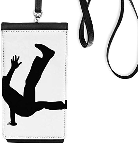 Jumping Dancer Sportski hip hop Telefon novčanik torbica Viseća mobilna torbica Crni džep