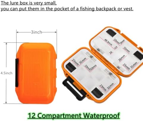 2x malog tvrdog ribolovnog pribora kutija za prijenosne kuke za pohranu mamac za skladištenje spremnika