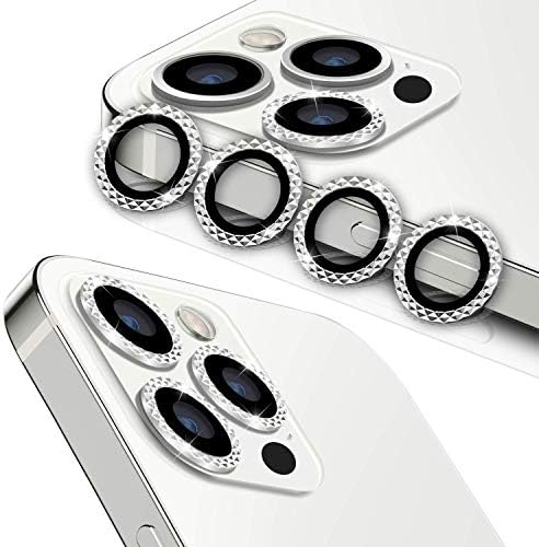Yikda za iPhone 12 Pro zaštitnik sočiva kamere, otporan na ogrebotine, otporan na pad Premium HD kaljeno staklo Aluminijumska legura sočiva ekran Stiker Cover Film-Diamond