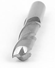 Aexit 6mm Dia End mlinovi okrugli drška Dual Flutes Carbide Spiral End mlin kvadratni nos kraj mlinova rezač