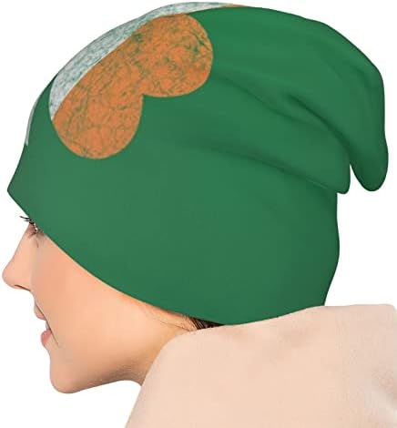 JSHXJBWR SHAMROCK Knit Beanie Hat St Patricks Dan Stretch Pletene Skull Beanies Cap Zeleni dan Hats na