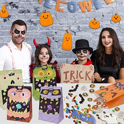 Ecohola 30 kom. | Halloween Likovi Goodie torbe, 5 dizajna liječe torbe, halloween trik ili tretiraju