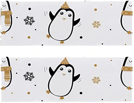 Slatka penguina-sneg pahuljica ručnici za muškarce i žene ručnik za plažu 2-pack Print Brzo sušenje Microfiber Sport Workewelwel ručnik
