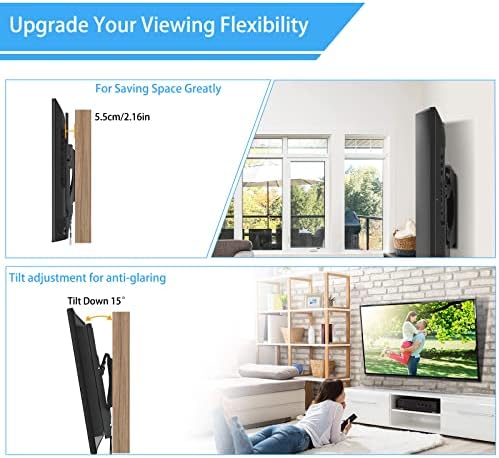 WKLSRHBD TV zidni nosač, visena TV zidni nosač, TV nosač za veće 30-80 inčni televizori Zidni nosač televizora VESA676x470mm, drži do 75 kg / 165LB zidni nosač