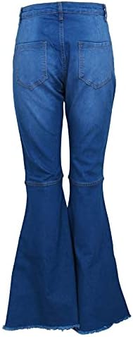 Široka gumb za ugalj modne dame Jeans Ležerne prilike za mršave noge visoke pantalone Ženske džepove Traperice