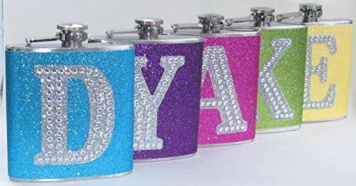 5 tikvice birate boje personalizovana svadbena mlada djeveruše Glitter Sparkly Bling 6 oz tikvica za