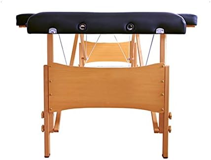 JKUYWX 2 sekcije 84 sklopivi prijenosni Beauty Bed SPA Bodybuilding masažni stol Crni