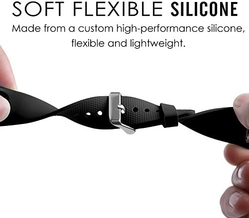 Oenfoto kompatibilna mjenjača Fit2 Pro / Fit2 opseg, zamjenski silikonski dodaci remen Samsung Gear Fit2 PRO SM-R365 / Gear Fit2 SM-R360 SmartWatch- crna