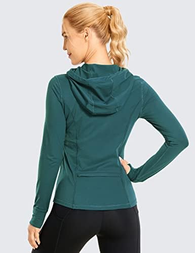 CRZ joga ženska četkana puna zip jakna s kapuljačom Sportska odjeća za vježbanje s kapuljačom trkačka jakna s džepovima sa zatvaračem