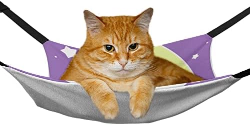 Cat Hammock Stars Moon Cat Bed Cage prozor Perch viseći prostor za uštedu za male kućne ljubimce 16.9 x13& # 34;