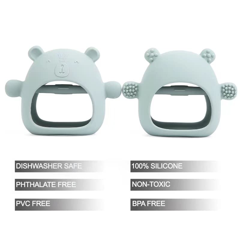 PandaEar silikonske igračke za izbijanje zuba za bebe / Baby Hand Teether rukavice za sisanje za potrebe