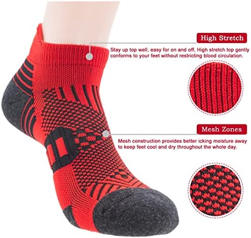 PEARL CARE muške atletske čarape za gležnjeve za trčanje lagani jastuk za sportske čarape niskog kroja / W kompresija Luka