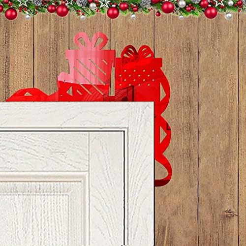 Božić 3D Elks sanke akrilna naljepnica ogledalo Home Switchs dekorativna zidna naljepnica vrata ugaona dekoracija Božić DIY dolazi sa ljepljivom kutom vrata dekoracija dom Božić