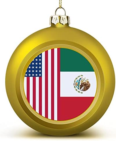 SAD Meksička Zastava 1/2 / 4kom Božić kugle ukrasi za Božić Tree Shatterproof viseći ukrasi za Home