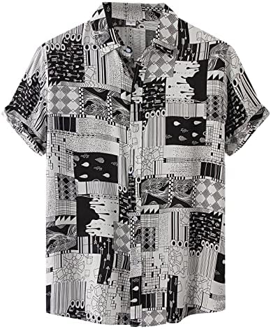 Bmisegm Ljeto Muške Majice Košulja Tačka Okrenuti Čvrste Ljeto Muški Casual Geometrija Rukav Down Shirt