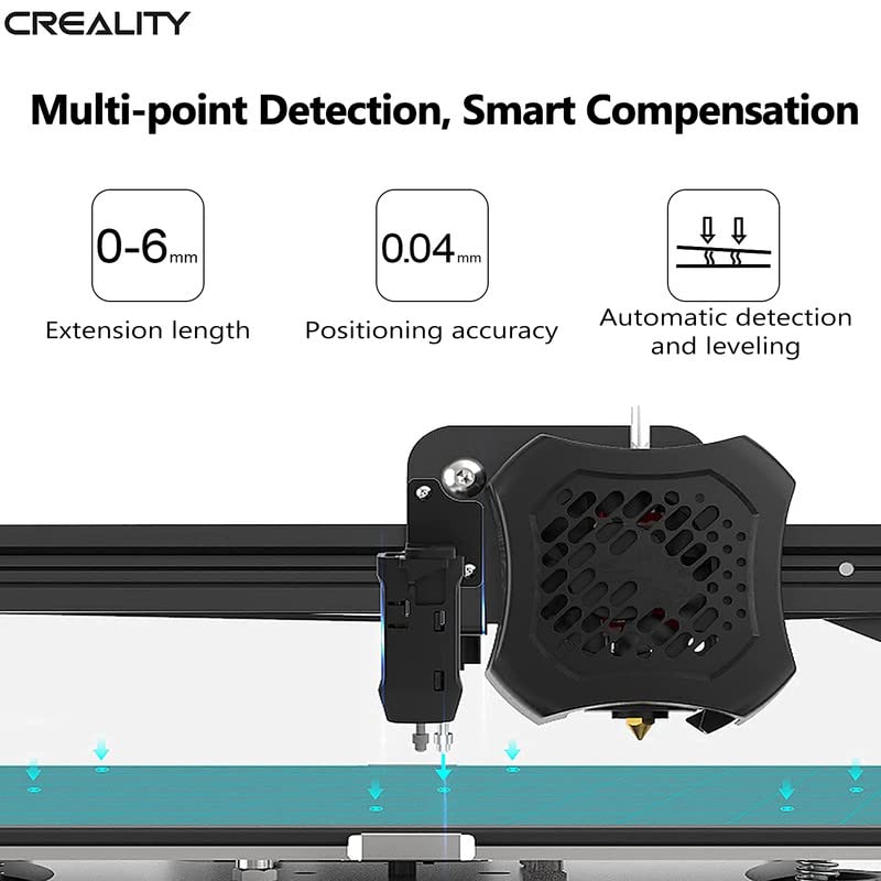 Crealy Crch Touch senzor za izravnavanje automobila za ENDER3 V2 / ENDER3 / ENDER3 PRO / ENDER3 MAX / ENDER5 / ENDER5PRO / CR-10 sa 32-bitnom V4.2.2 / V4.2.7 3D štampač, stabilniji i izdržljivi i izdržljivi sondu
